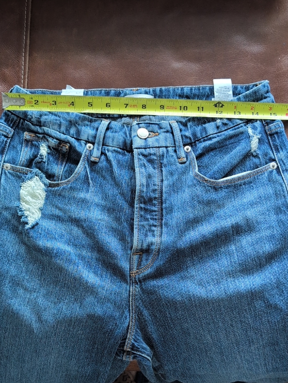 New Good American Good Boy Double Slit Ankle Jeans Size 8 - Picture 15 of 17